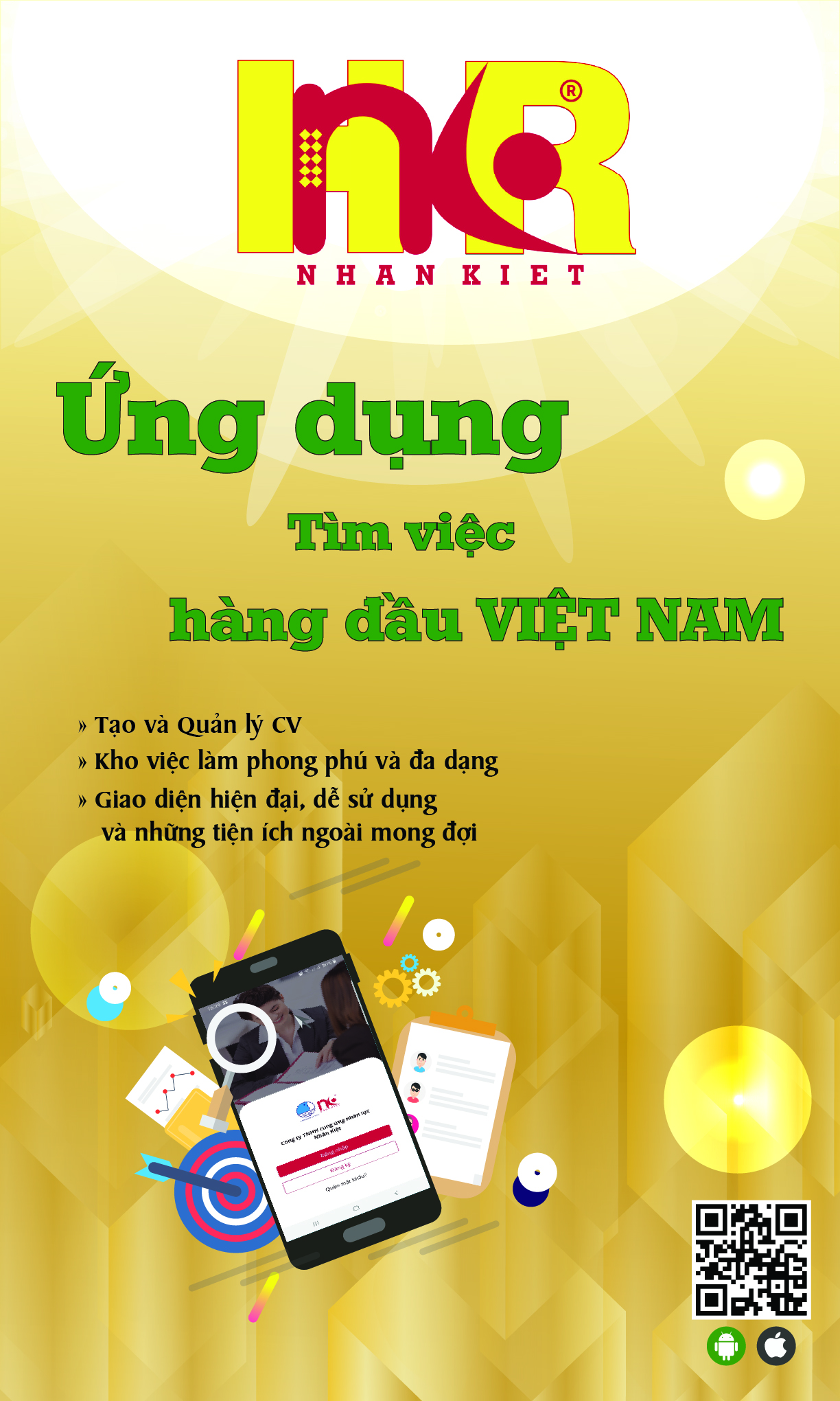 HRNK - App, website tuyen dung hang dau