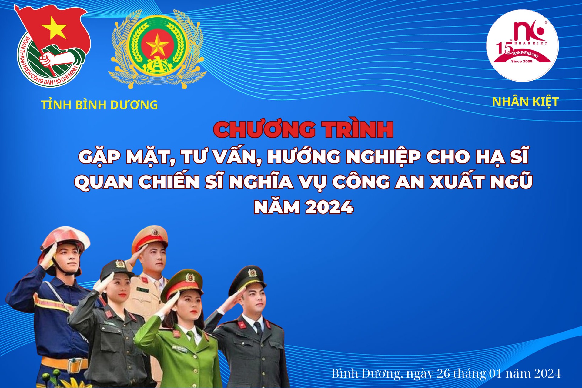 NHÂN KIỆT THAM DỰ CHƯƠNG TRÌNH “GẶP MẶT, TƯ VẤN, HƯỚNG NGHIỆP CHO HẠ SĨ QUAN, CHIẾN SĨ NGHĨA VỤ CÔNG AN XUẤT NGŨ” NĂM 2024