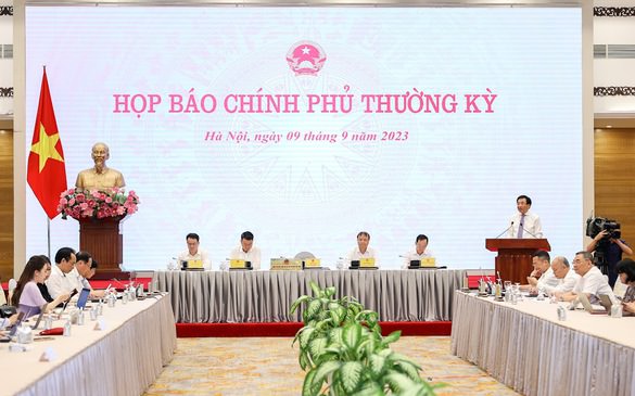 CẬP NHẬT: Họp báo Chính phủ thường kỳ tháng 8/2023