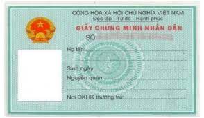 Mã số CMND của các tỉnh thành